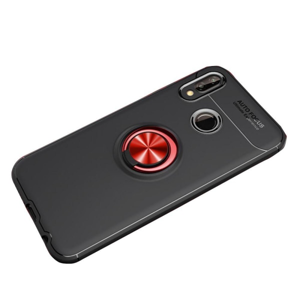 Huawei P20 Lite - Käytännöllinen kansi sormustelineellä Röd/Röd