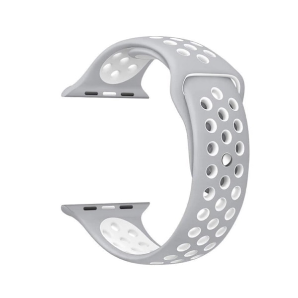 Apple Watch 38mm - NORTH EDGE Smarta Silikonarmband Hög Kvalité Grå/Vit M
