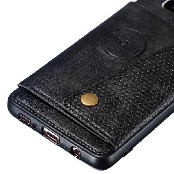 Stilfuldt Etui med Kortholder - Samsung Galaxy S10 Mörkblå