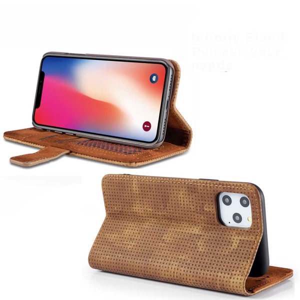Smooth Wallet Case (Leman) - iPhone 11 Pro Max Brun