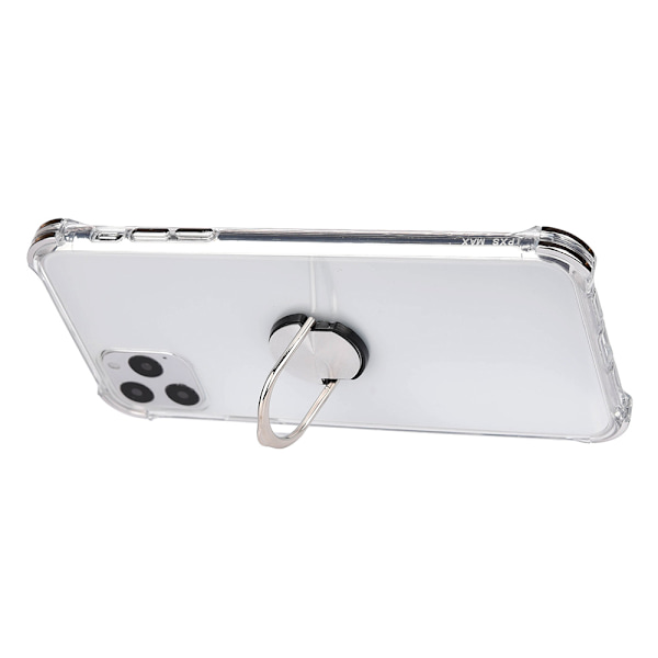 iPhone 11 Pro Max - Skyddsskal med Ringhållare Silver