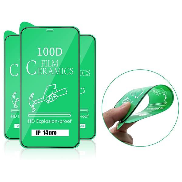 3-PACK Keramiskt Skärmskydd HD 0,3mm iPhone 14 Pro Transparent
