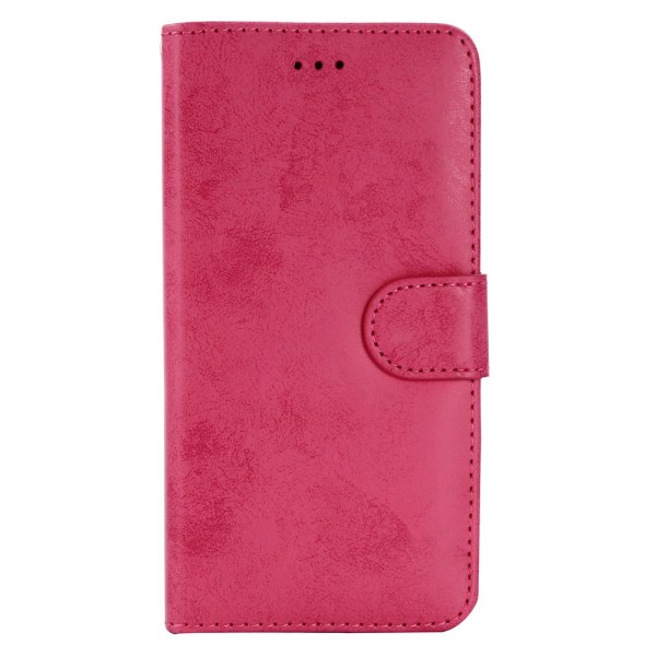 iPhone 8Plus - Silk-Touch-deksel med lommebok og skall Rosa
