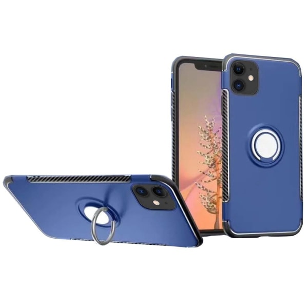 Praktisk cover med ringholder (FLOVEME) - iPhone 12 Mini Blå