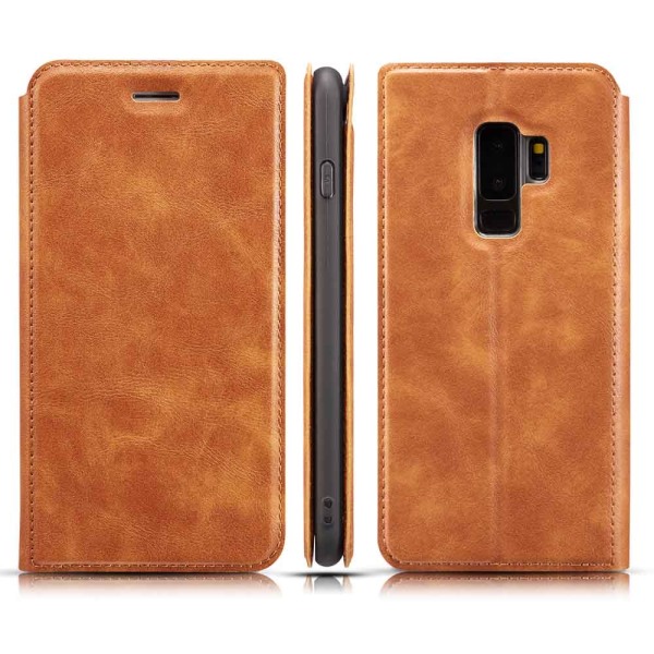 Beskyttende Retro Wallet Case - Samsung Galaxy S9 Röd