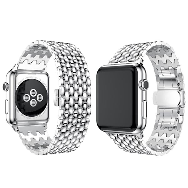 Robust Länk till Apple Watch 44mm (4)(Rostfritt Stål) Silver