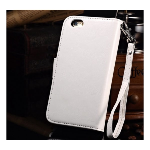 iPhone 6/6S Plus - Stilfuldt pung etui i læder fra LEMAN Vit