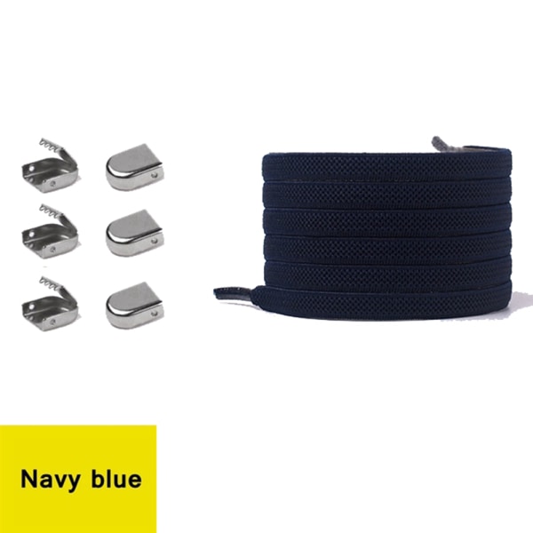 Slidfaste sneaker elastiske snørebånd Navy