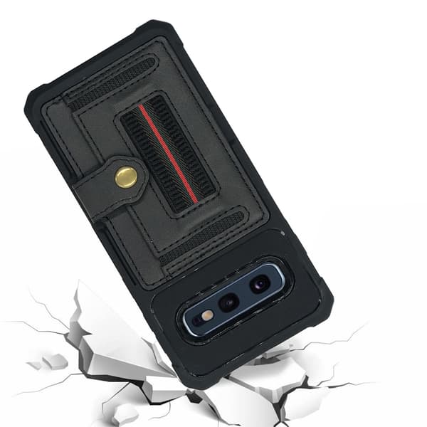 Effektfullt Skal med Kortfack - Samsung Galaxy S10E Grön Grön