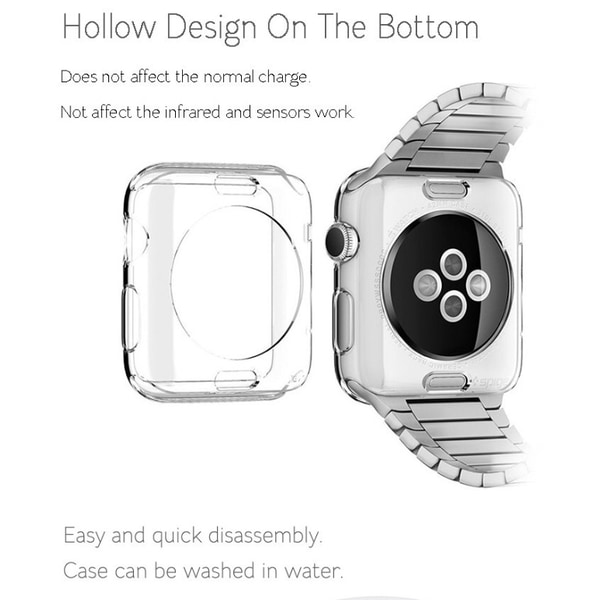 Apple Watch 38mm - ProGuard Original Shell (Silicon) CRYSTAL Mörkblå