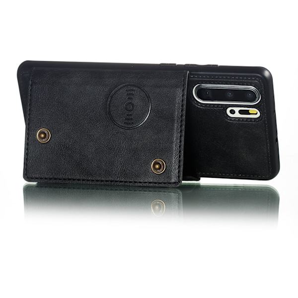 Smidigt Etui med Kortholder - Huawei P30 Pro Svart