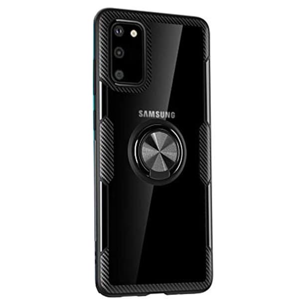 Samsung Galaxy S20 - Skal med Ringhållare Svart/Silver