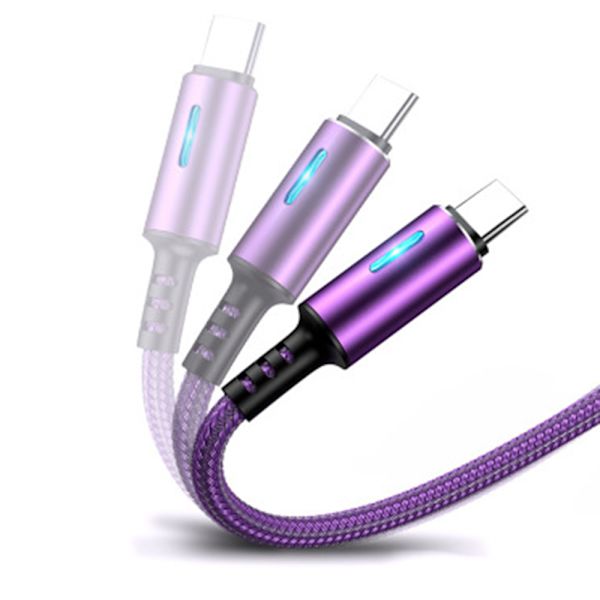 Praktiskt Type-C Snabbladdnings Kabel Svart 2M