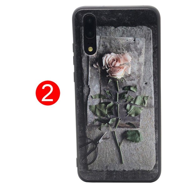 Kukkakuvioinen LEMAN-kuori Huawei P20 Lite -puhelimelle 2