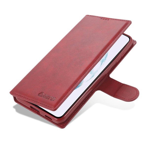 Stilig AZNS lommebokdeksel - Samsung Galaxy S21 Plus Röd