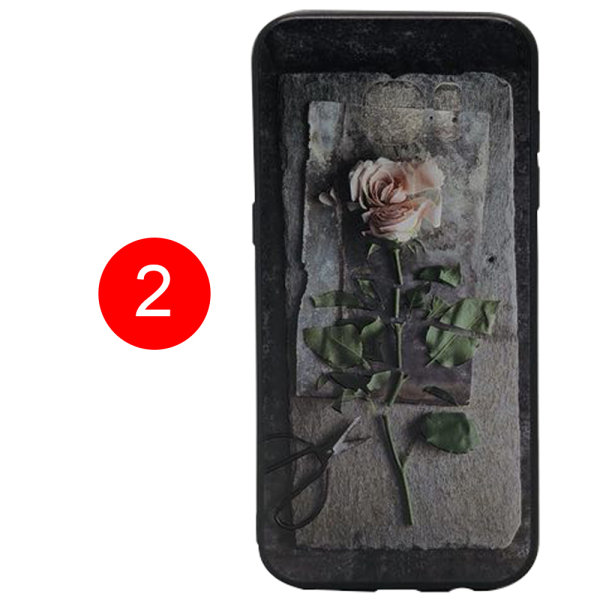 LEMAN-deksel med blomstermotiv til Samsung Galaxy S7 Edge 3