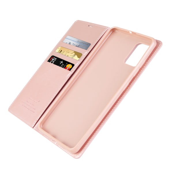 Samsung Galaxy A51 - Hyvin suunniteltu lompakkokotelo Rosaröd