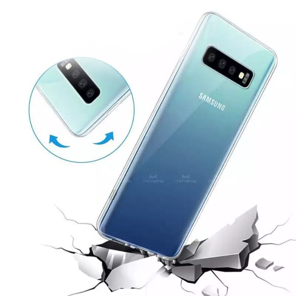 Dubbelt Silikonfodral med Touchfunktion - Samsung Galaxy S10e Guld
