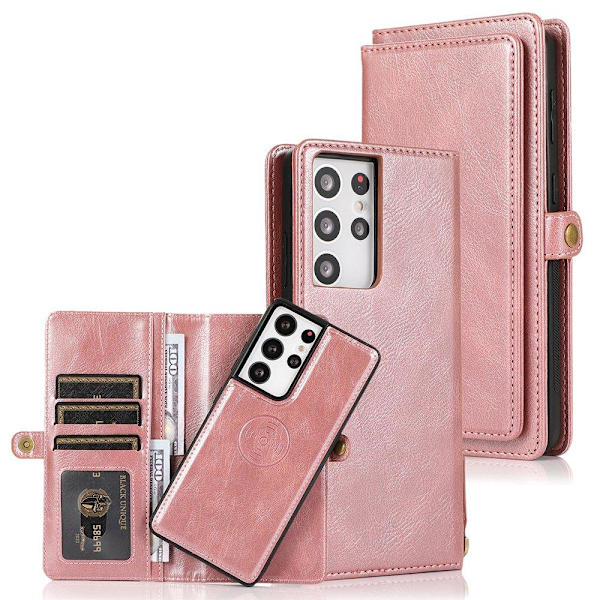 Smooth 2-1 Wallet Case - Samsung Galaxy S21 Ultra Roséguld