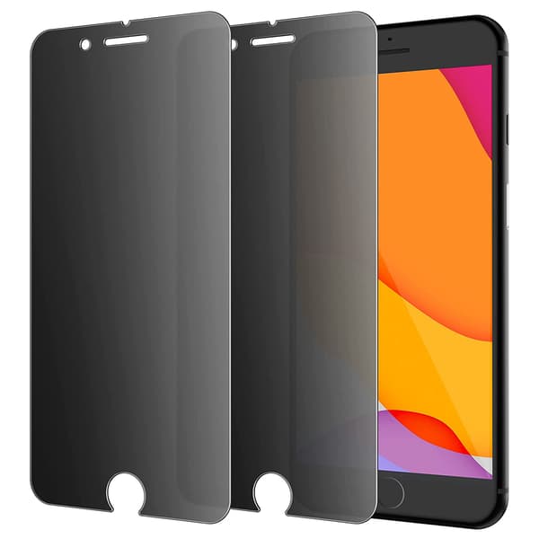 2-PACK Anti-Spy Skärmskydd HD 0,3mm iPhone 7 Plus Svart