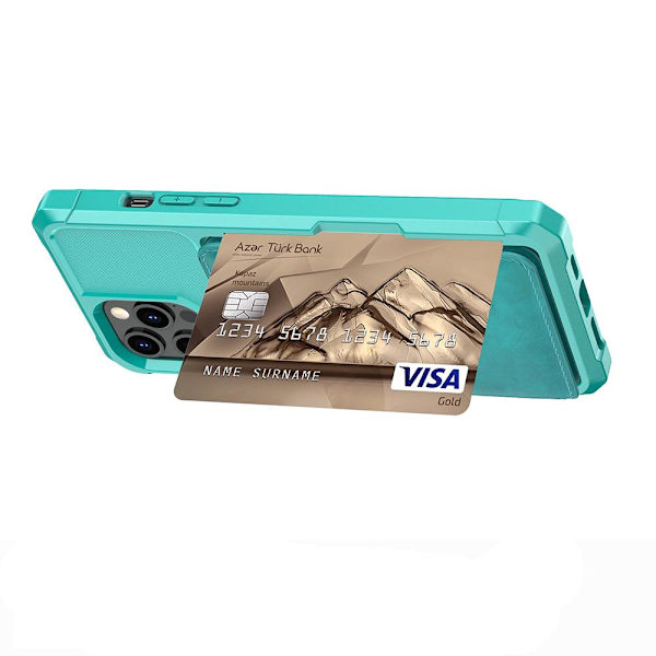 Glat stilfuldt cover med kortrum - iPhone 12 Pro Max Grön