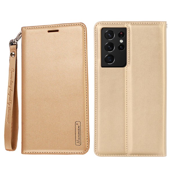 Samsung Galaxy S23 Ultra - Hanmans klassiska T-Casual Fodral Guld