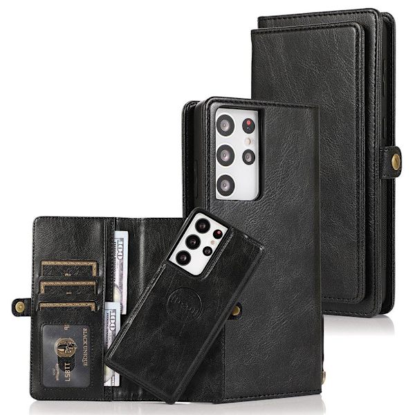 Smooth 2-1 Wallet Case - Samsung Galaxy S21 Ultra Svart