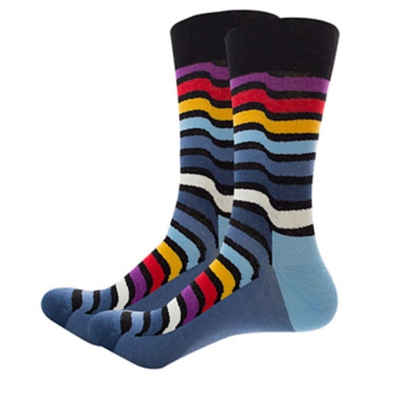7-pakkauksen värikkäät UNISEX-sukat Flerfärgad