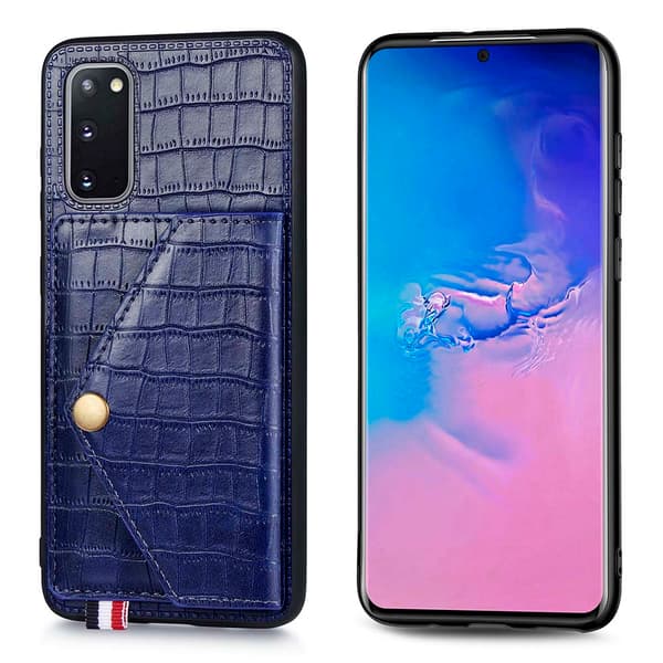 Samsung Galaxy S20 - Professionellt Skal med Kortfack Grön Grön