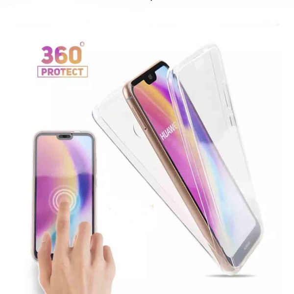 Dubbelt Silikonfodral med Touchfunktion - Huawei P Smart 2019 Svart