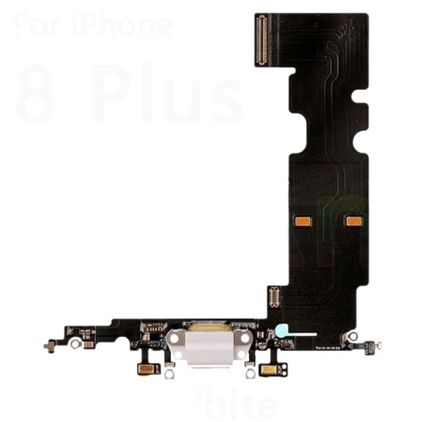 iPhone 8 PLUS - Reservedel til opladningsport i høj kvalitet Svart