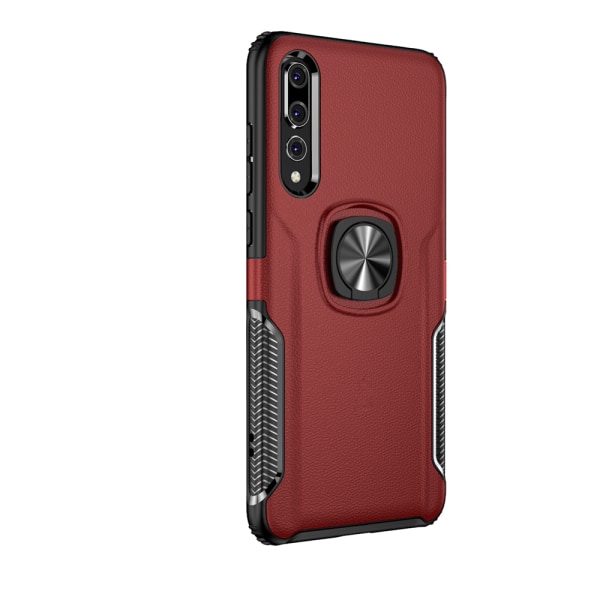 Eksklusivt cover med støtteben (LEMAN) - Huawei P20 Röd