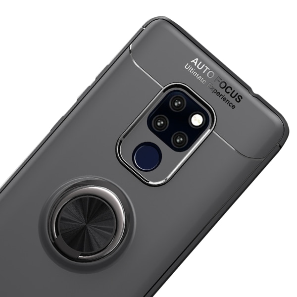 Autofokus cover med ringholder - Huawei Mate 20 Pro Svart/Rosé