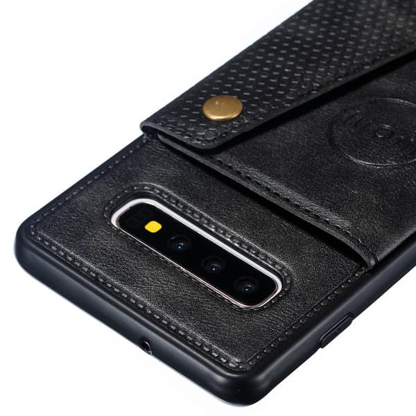 Praktisk deksel med kortholder - Samsung Galaxy S10 Grå