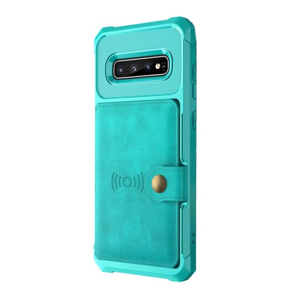 Effektfullt Skal med Kortfack - Samsung Galaxy S10E Röd