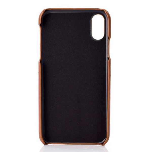 iPhone XS Max - (Vintage Shell) Cover med kortrum Brun