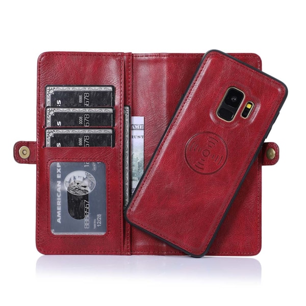 Smooth Double Wallet Case - Samsung Galaxy S9 Röd