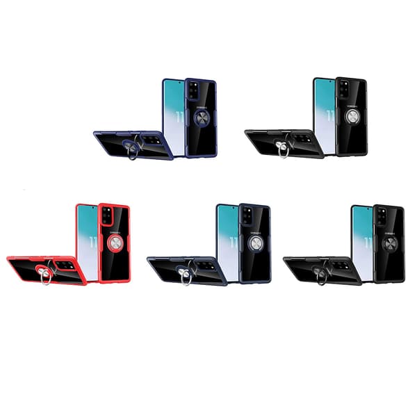 Effektfullt Skal med Ringhållare LEMAN - Samsung Galaxy S20 Plus Röd Röd