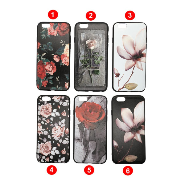 Kukkakuvioinen LEMAN-kuori iPhone 6/6S Plus -puhelimelle 2