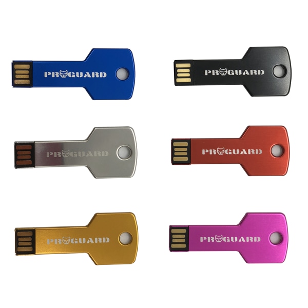 16 GB vandtæt og stødsikker USB 2.0-hukommelsesflash (metal) Svart