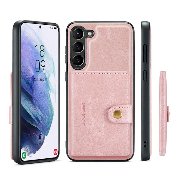 Samsung Galaxy S23 Plus - Smidigt Skal med Kortfack Roséguld
