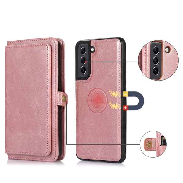 Smooth 2-1 Wallet Case - Samsung Galaxy S21 FE Mörkblå