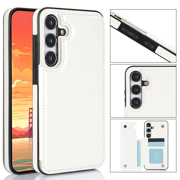 Samsung Galaxy S24 FE Fodral - Stilrent Skal med Plånbok och Kortfack Röd