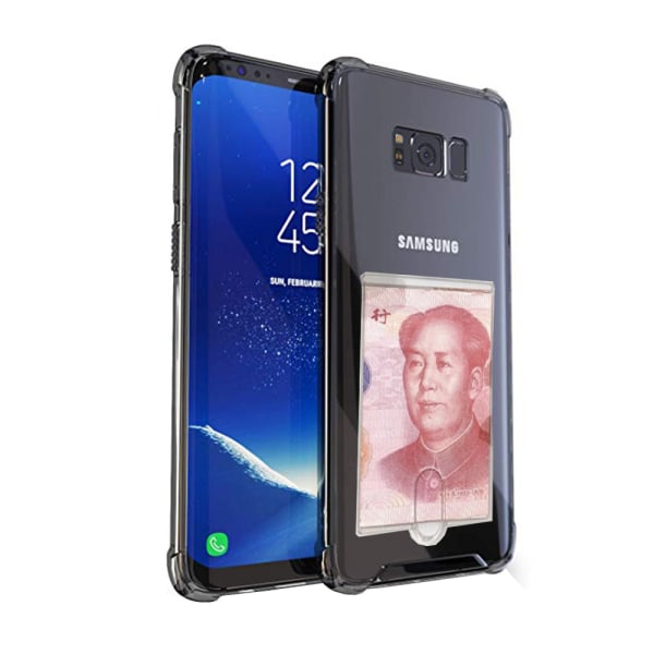 Effektivt etui med kortrum - Samsung Galaxy S8 Plus Transparent/Genomskinlig