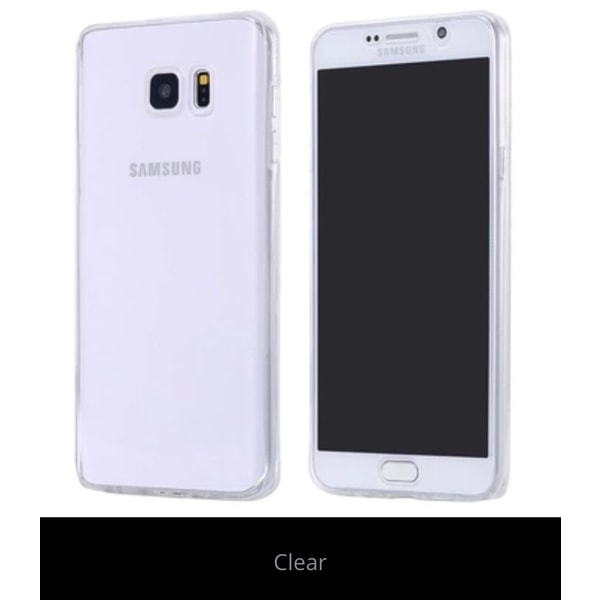 Samsung S6 Edge – kaksipuolinen silikonikotelo (KOSKETUSTOIMINTO) Genomskinlig