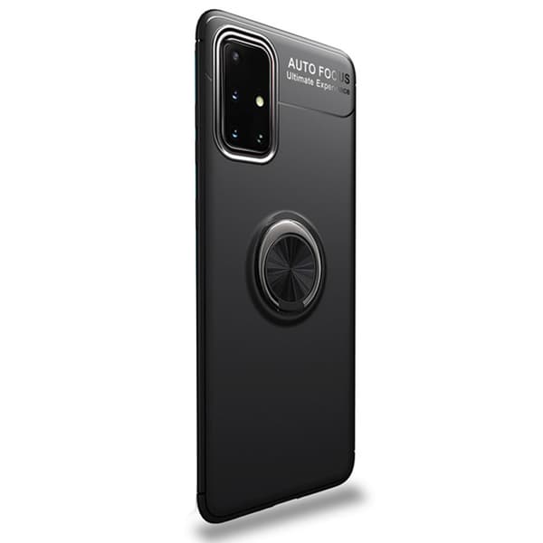 Glat cover med ringholder - Samsung Galaxy A51 Blå