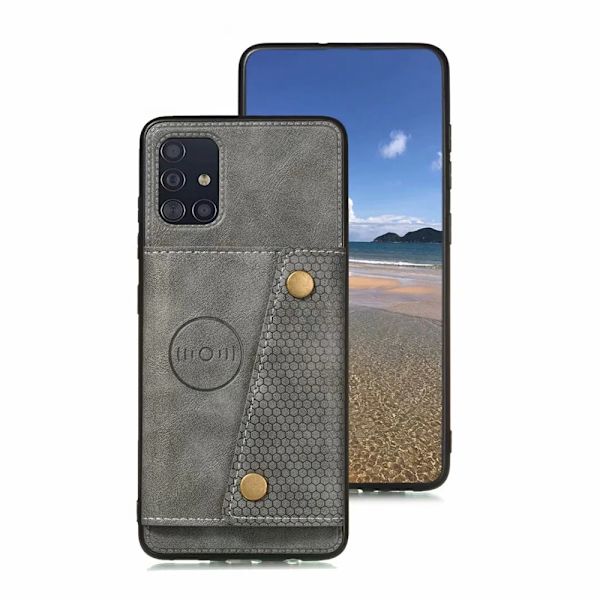 Gennemtænkt cover med kortrum - Samsung Galaxy A71 Ljusbrun