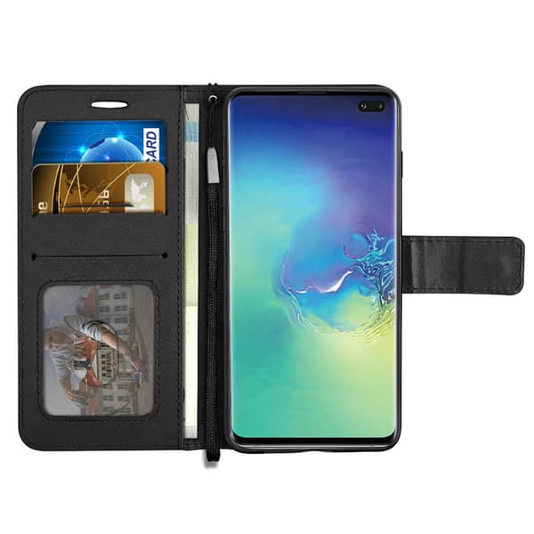 Samsung Galaxy S10 Plus - Floveme Plånboksfodral Dubbelfunktion Röd Röd