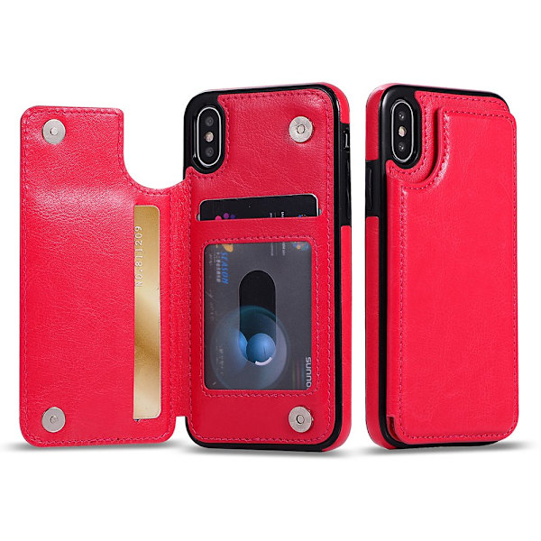 iPhone XS Max - M-Safe Kuori Lompakolla Brun