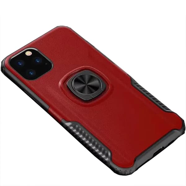 Smidigt Skyddsskal med Ringhållare - iPhone 11 Röd Röd